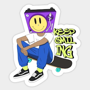 SMILING TURNTABLE Sticker